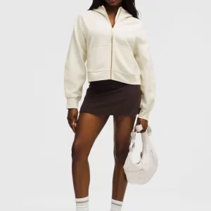 Women Fleece Lined Hooded Zip Up Sweatshirt Loose Fit Embroidered Casual Warm Hoodie Coat Comfortable Autumn Winter Daily